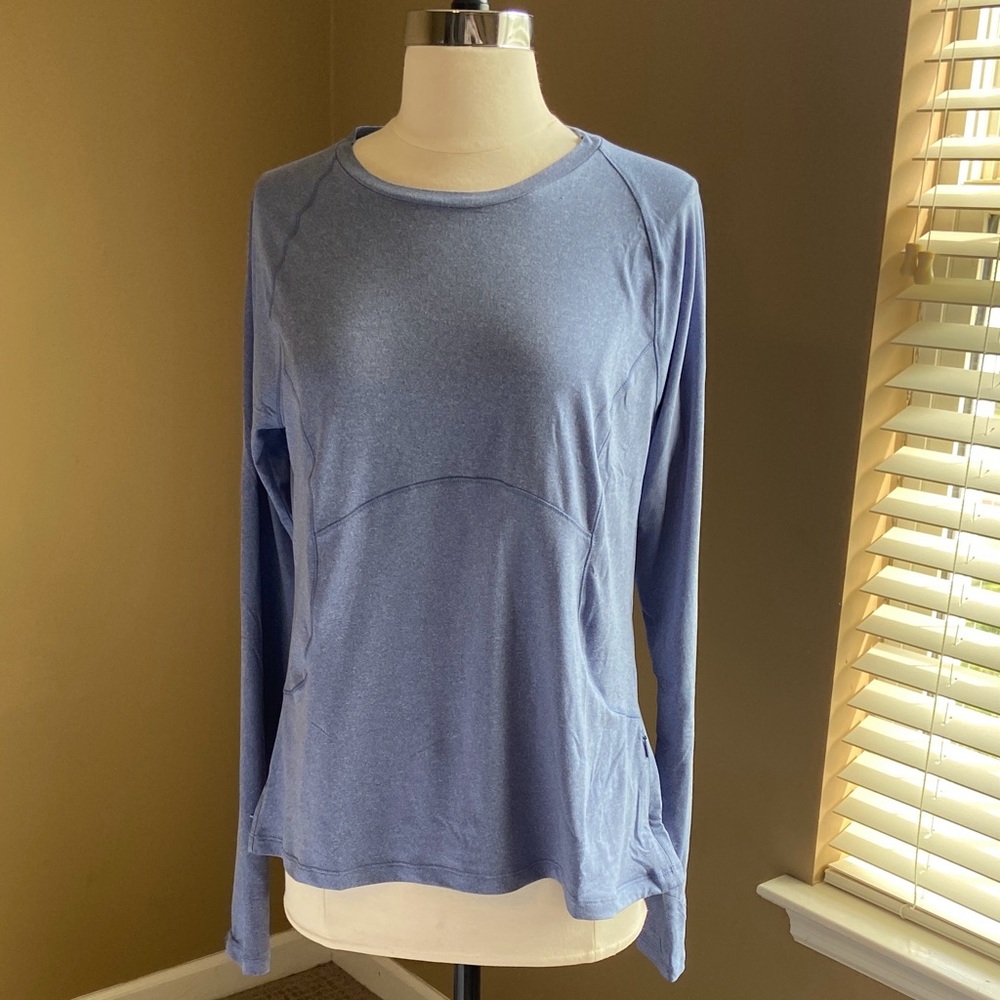 Spyder Active Women's Blue‎ Long-Sleeve Activewear Top Size Large, Hiking, Gym